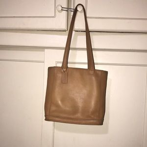 Coach tan leather tote